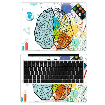 HRH 2 in 1 Left and right brain Design Laptop Decal DIY Stickers 11/12/13/14/15/16 inch for Lenovo for MacBook for HP for Dell