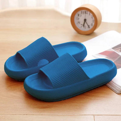 Thick Platform Bathroom Home Slippers Women Fashion Soft Sole EVA Indoor Slides Woman Sandals 2023 Summer Non-slip Flip Flops - MarvelouStore