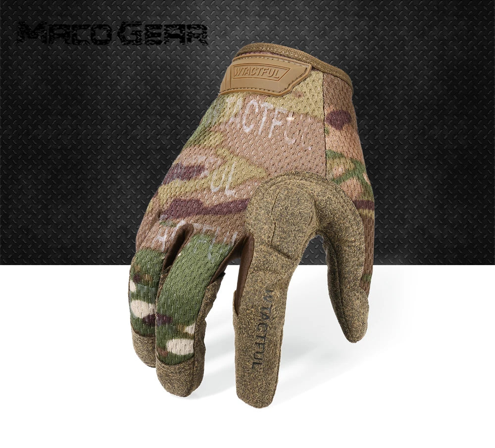 Tactical Glove Military Army Full Finger Gloves Men Airsoft Biking Sports Camping Training Cycling Paintball Lightweight Camo