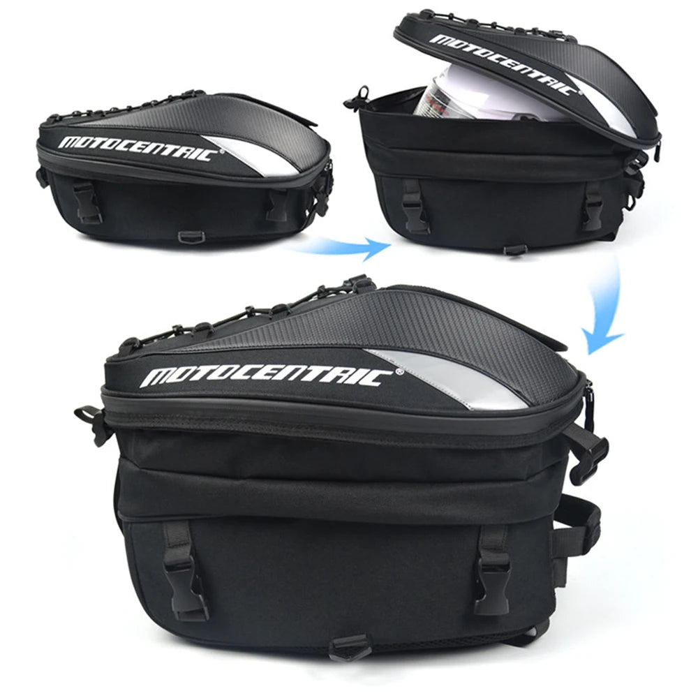 Motocentric Motorcycle High Capacity 37L Rider Backpack Multi-functional Rear Motorcycle Rear Seat Bag Casual Drop Leg Side Bag