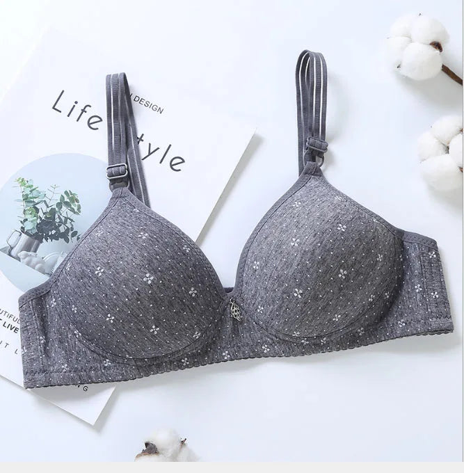 5 Colors bralette cotton soft cotton bra hot daughter young girl students sexy Lace Bralette tops wire free lingerie push up C09