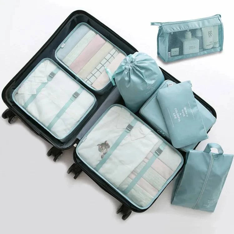 8Pcs/set Large Capacity Luggage Storage Bags For Packing Cube Clothes Underwear Cosmetic Travel Organizer Bag Toiletries Pouch - MarvelouStore