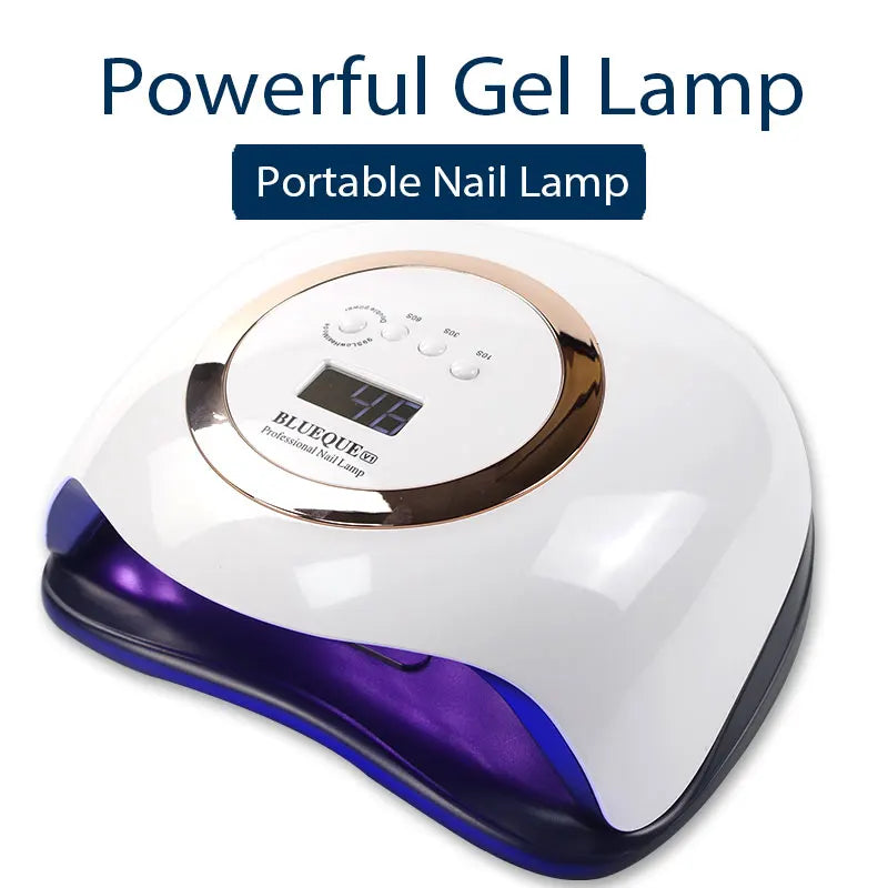 66LEDs Powerful UV LED Nail Dryer For Drying Nail Gel Polish Portable Design With Large LCD Touch Screen Smart Sensor Nail Lamp