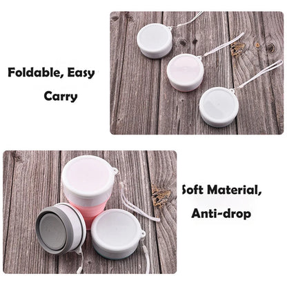 200Ml Silicone Folding Glass Camping Travel Mug Portable Telescopic Coffee Cup Outdoor Water Cup Folding Water Bottle Drinkware