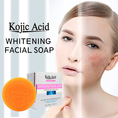 Kojic Acid Collagen Whitening Facial Soap Deeep Cleaning Repair Moisturizer Brightening 100g/3.36 FL.oz