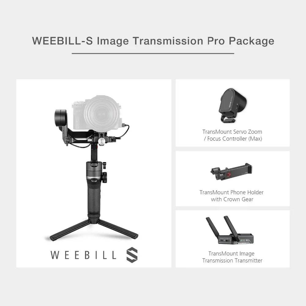 ZHIYUN Weebill S 3-Axis Image Transmission Stabilizer For Mirrorless Camera OLED Display Handheld Gimbal with 24-70mm GM ,New Pr - MarvelouStoree