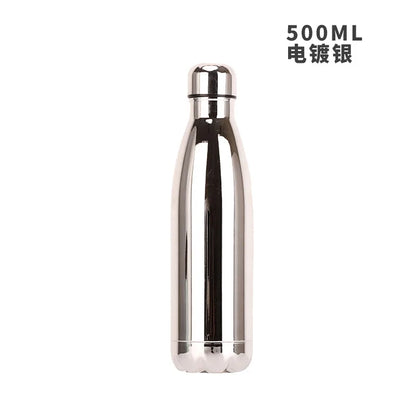 Free Custom Logo Name Double-Wall Insulated Vacuum Flask Stainless Steel Water Bottle BPA  Thermos for Sport  Bottles