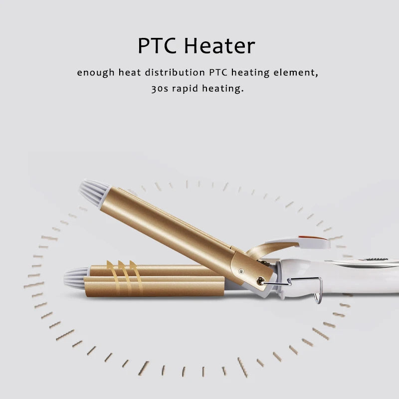 Professional Hair Tools Curling Iron Ceramic Triple Barrel Hair Styler Hair Waver Styling Tools Hair Curlers Electric Curling