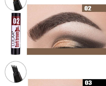 4D Microblading Eyebrow Pen 4 Forks Tip Eyebrow Tattoo Pencil Long Lasting Fine Sketch Liquid Eye Brow Make Up - MarvelouStoree