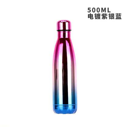 Free Custom Logo Name Double-Wall Insulated Vacuum Flask Stainless Steel Water Bottle BPA  Thermos for Sport  Bottles