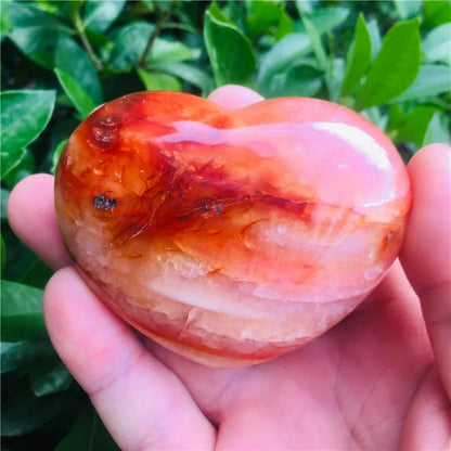 Gorgeous Rare Carnelian Geode Crystal Quartz Agate heart Polished Specimen Natural stones and Minerals Rated 5.0 /5 based on 1 c