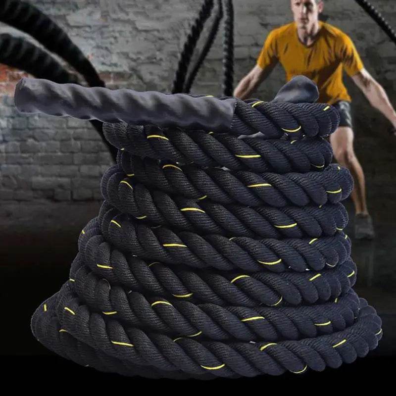 Heavy Jump Rope Skipping Rope Workout Battle Ropes for Men Women Total Body Workouts Power Training Strength Building Muscle - MarvelouStoree