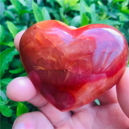 Gorgeous Rare Carnelian Geode Crystal Quartz Agate heart Polished Specimen Natural stones and Minerals Rated 5.0 /5 based on 1 c