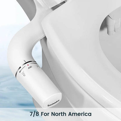 SAMODRA Bidet Attachment Ultra-Slim Toilet Seat Attachment Dual Nozzle Bidet Adjustable Water Pressure Non-Electric Ass Sprayer - MarvelouStoree