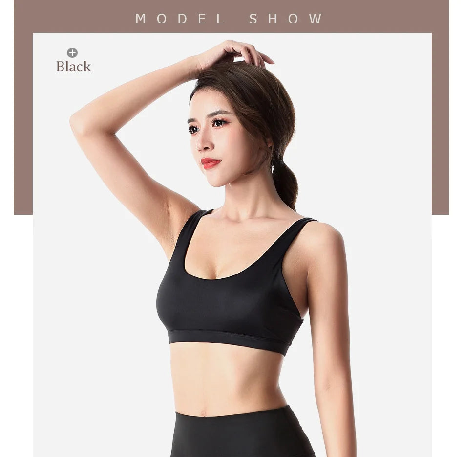 Fitness Sports Bra for Women Push Up Wirefree Padded Crisscross Strappy Running Gym Training Workout Yoga Underwear Crop Tops