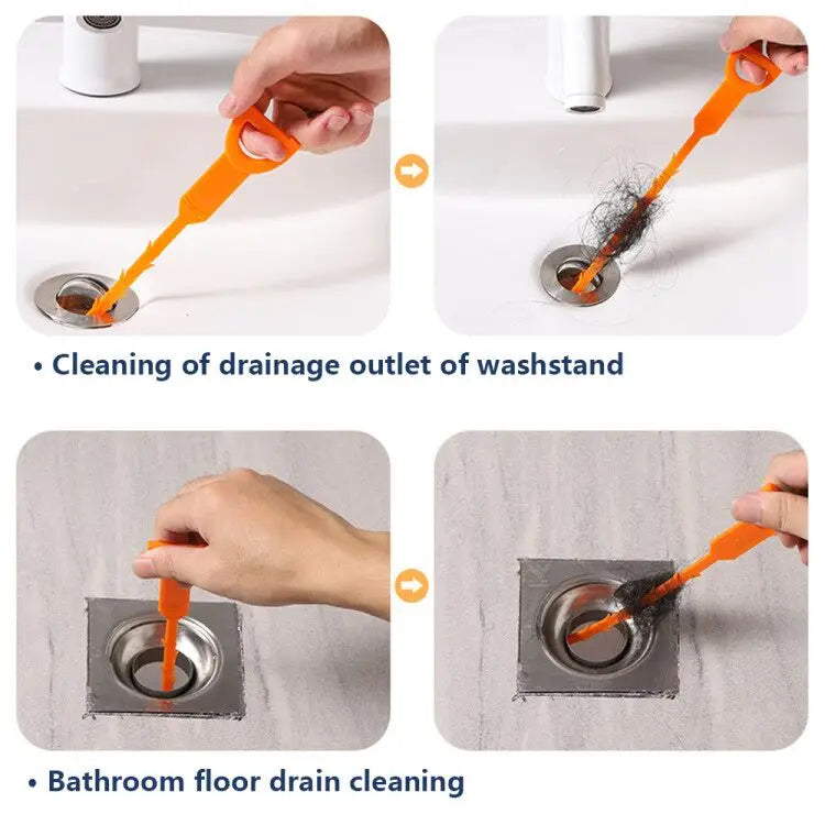 Kitchen Sink Cleaning Pipe Hook Cleaner Sticks Clog Remover Sewer Dredging Spring Pipe Hair Dredging Tool Bathroom Accessories