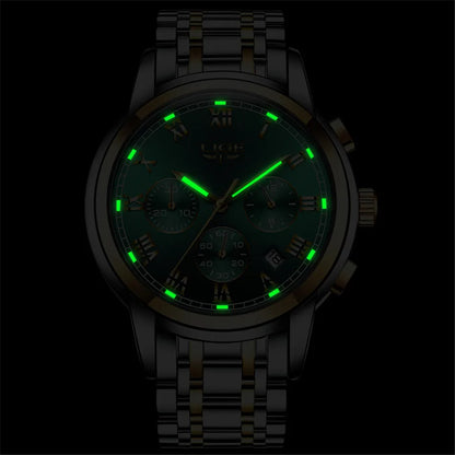 Relojes Hombre 2022 LIGE New Watches Men Luxury Brand Chronograph Male Sport Watches Waterproof Stainless Steel Quartz Men Watch