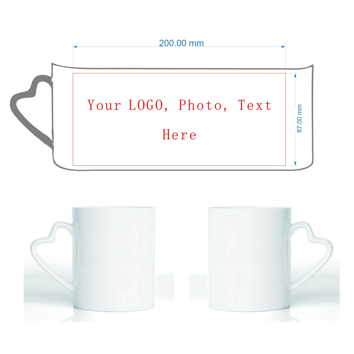 DIY Customized 350ML 12oz Ceramic Magic Mug Print Picture Photo LOGO Text Hot Water Change Color Sublimation Print Hot Transfer