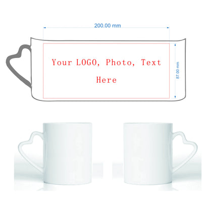 DIY Customized 350ML 12oz Ceramic Magic Mug Print Picture Photo LOGO Text Hot Water Change Color Sublimation Print Hot Transfer