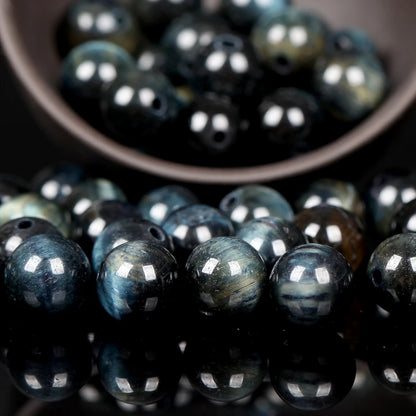 Natural Black Blue Tiger Eye Stone Beads Round Loose Spacer Beads For Jewelry Making 4/6/8/10/12mm DIY Bracelet Handmade