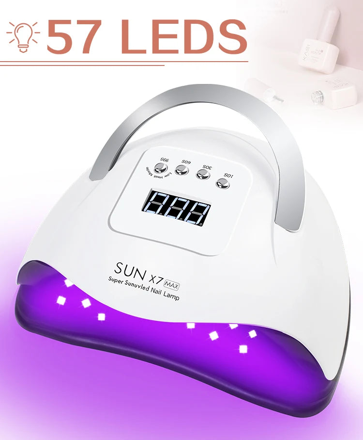 66LEDs Powerful UV LED Nail Dryer For Drying Nail Gel Polish Portable Design With Large LCD Touch Screen Smart Sensor Nail Lamp