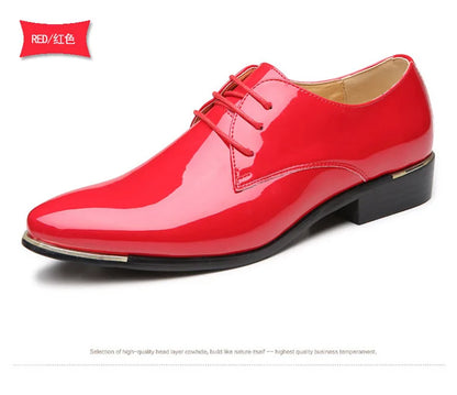 2023 Classic Men Luxury Business Shoes Derby Gentleman Honorable Oxford Mens Red White Men Party Shoes for Men Dress Shoes