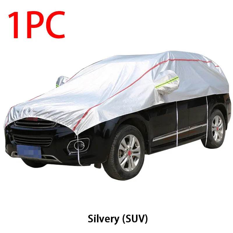 Universal Half Car Cover Waterproof Outdoor Cover Oxford Sun Rain Uv Protection Dustproof Snowproof Car Body Cover for SUV Sedan - MarvelouStoree