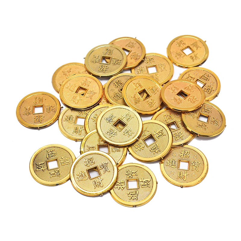 3/5/12pcs Feng Shui Auspicious Lucky Money Mascot Plastic/crystal Crafts Gold Ingot Decoration Crafts