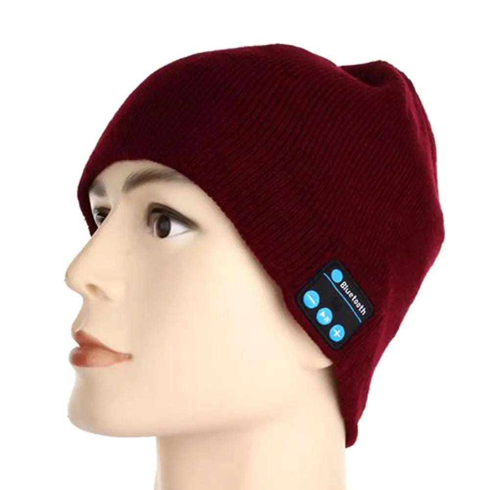 Winter Bluetooth USB Rechargeable Music Headset Warm Knitting Beanie Hat Cap Breathable Men Gorras Hats Warm Casual Lady Beanies