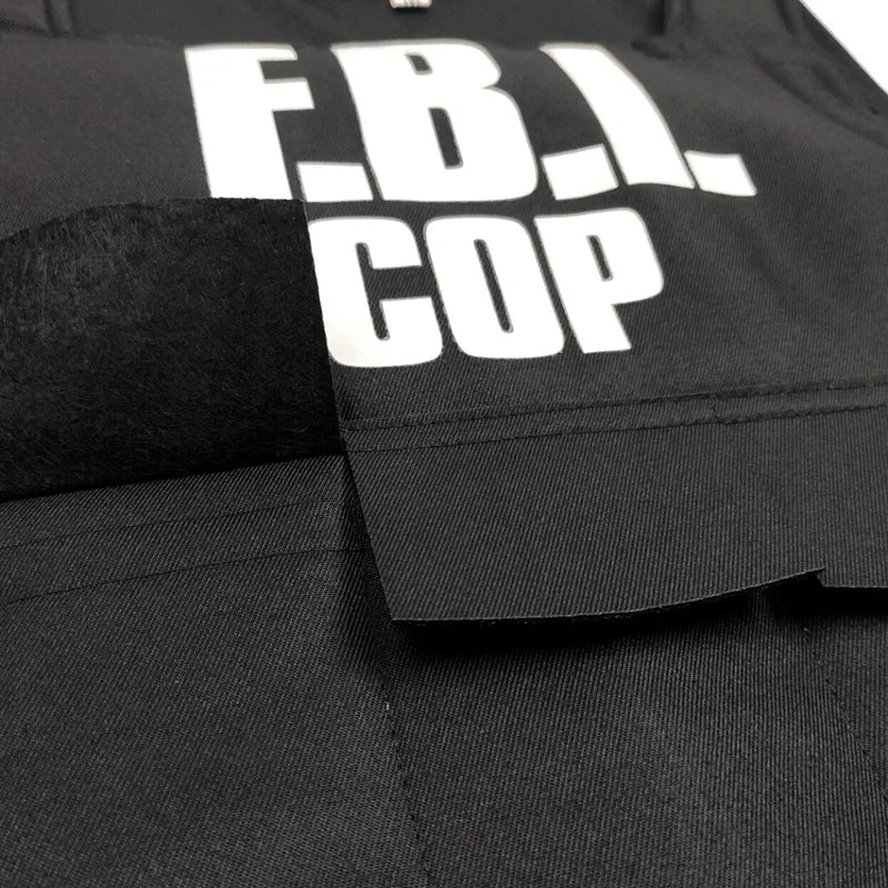 FBI Agent Police Uniform Bulletproof Vest & Helmet Costume Fancy Dress Outfit 3-9years children police costume