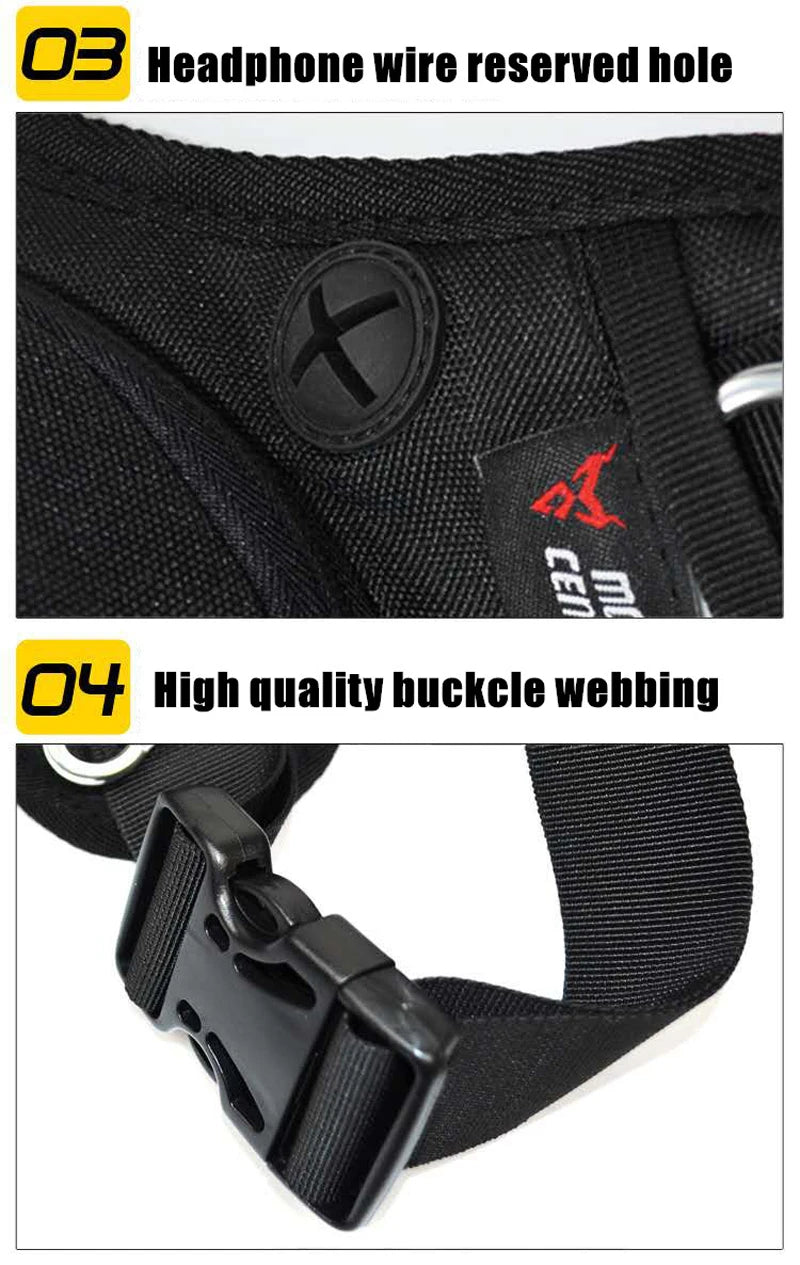 Motocentric Motorcycle High Capacity 37L Rider Backpack Multi-functional Rear Motorcycle Rear Seat Bag Casual Drop Leg Side Bag