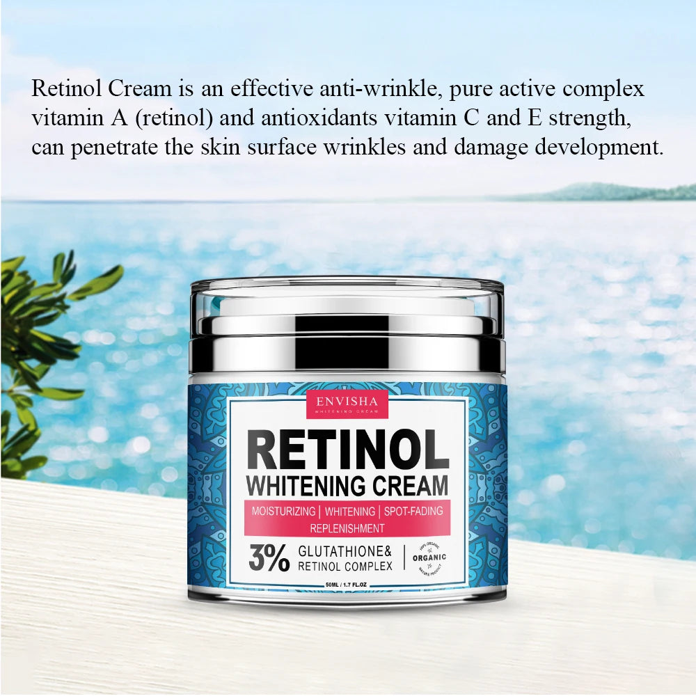 ENVISHA Neck Retinol Face Cream Vitamin Collagen Whitening Anti-Wrinkle Aging Moisturizer Skin Care Hyaluronic Acid Whitening