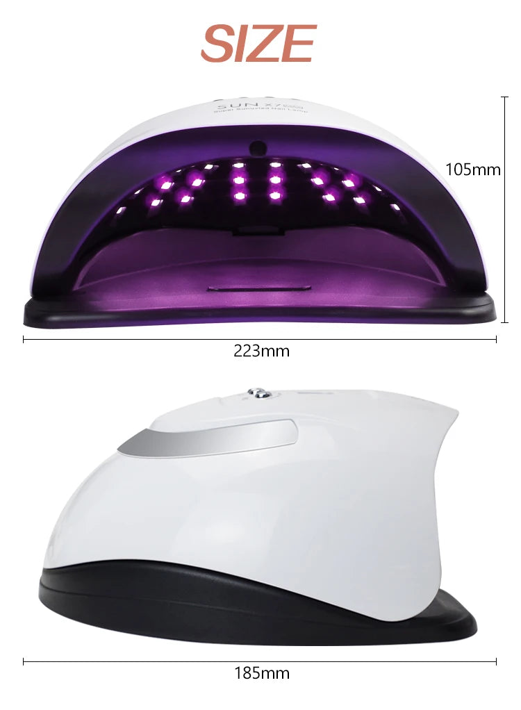 66LEDs Powerful UV LED Nail Dryer For Drying Nail Gel Polish Portable Design With Large LCD Touch Screen Smart Sensor Nail Lamp