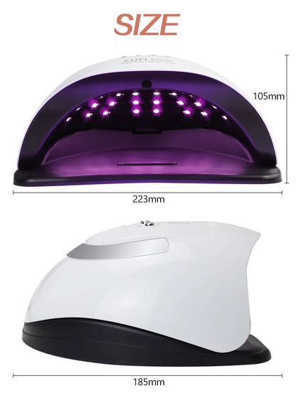 66LEDs Powerful UV LED Nail Dryer For Drying Nail Gel Polish Portable Design With Large LCD Touch Screen Smart Sensor Nail Lamp