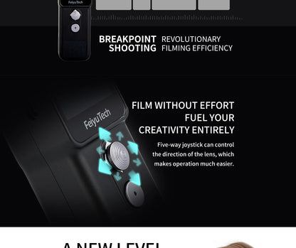 Feiyutech Feiyu Pocket 2 Gimbal Action Camera 4K Sports Camera 60fps Video Shooting Cam 6Axis Hybrid Handheld Gimbal Stabilizer