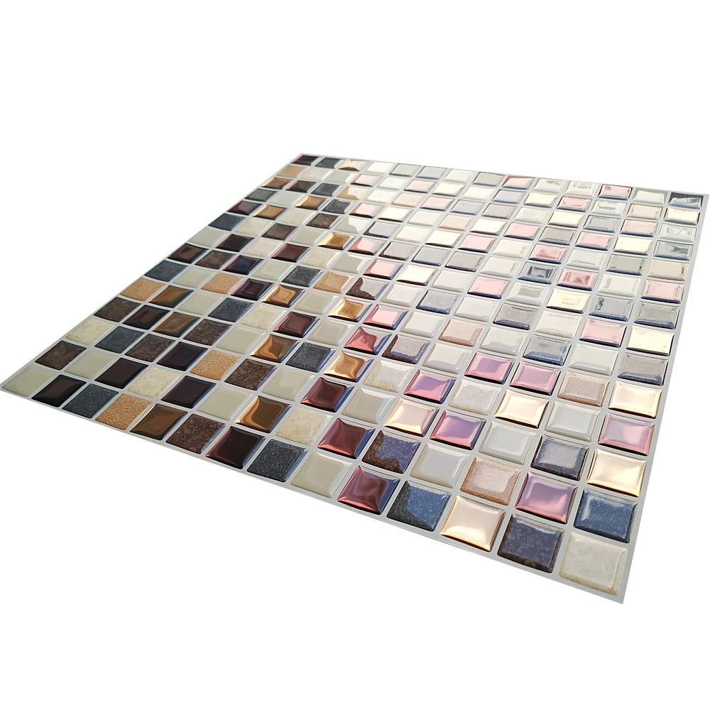 Self Adhesive Kitchen Waterproof Vinyl Mosaic Peel and Stick backsplash Wall Sticker Tiles