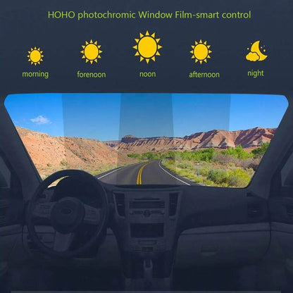 Marveloustoree 45%-75%VLT 50cmx200cm Photochromic Film Car Home Glass Window Tint Sunshade Smart Optically-Controlled Car Accessories - MarvelouStoree