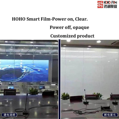 Marveloustoree Smart Film Window Smart PDLC Magic Switchable Transparent white Customized Power on&Off CUSTOM - MarvelouStoree