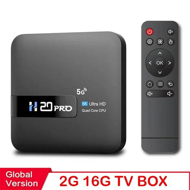 original HONGTOP H20PRO Smart TV Box WiFi6 Android 10 6K 4K 3D Media Player TV Box Android 2.4G&5G WIFI Very Fast 1080P Set Top Box - MarvelouStoree