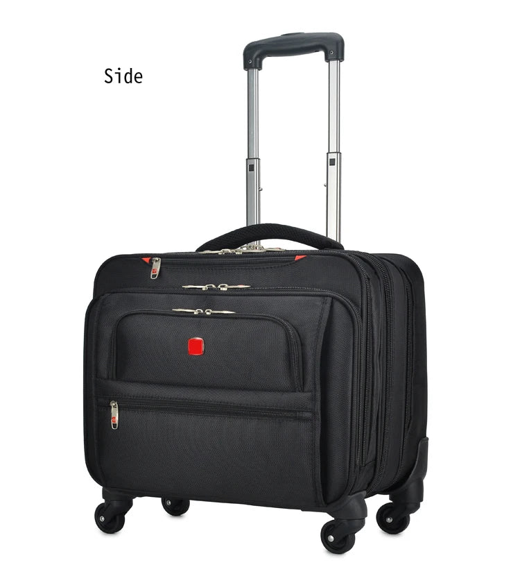 New Business Oxford Rolling Luggage Casters 18 inch Men Multifunction Carry On Wheels Suitcase Trolley Bag vs Travel Bag Trunk