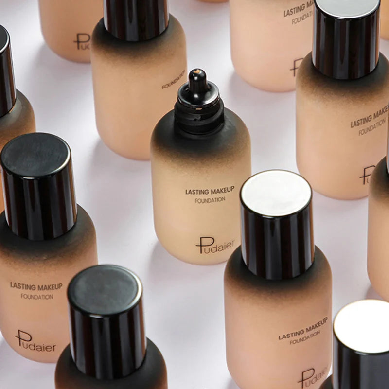 Pudaier 40ml Professional Concealing Makeup Matte Tonal Base Liquid Cosmetics Foundation Cream For Face Full Coverage