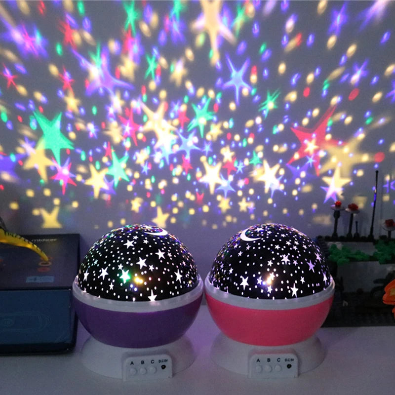 Novelty Luminous Toys Romantic Starry Sky LED Night Light Projector Battery USB Night Light Creative Birthday Toys For Children