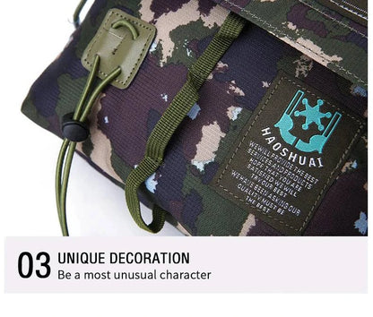 Men's Bag Messenger Bag Male Waterproof Nylon Camouflage Satchel Over the Shoulder Crossbody Bags Handbag Mini Briefcase XA99WC - MarvelouStore