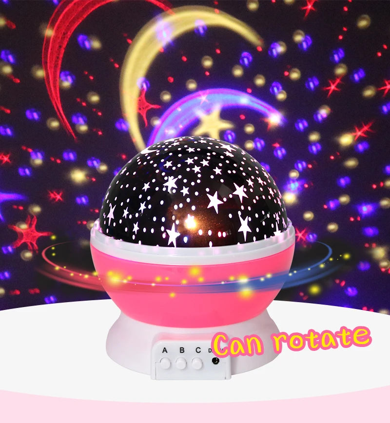 Novelty Luminous Toys Romantic Starry Sky LED Night Light Projector Battery USB Night Light Creative Birthday Toys For Children