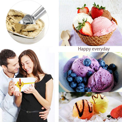 LMETJMA Nonstick Anti-Freeze Ice Cream Scoop Aluminum Ice Cream Spoon Melon Ball Cookie Dough Scoop Ice Cream Tools KC0080