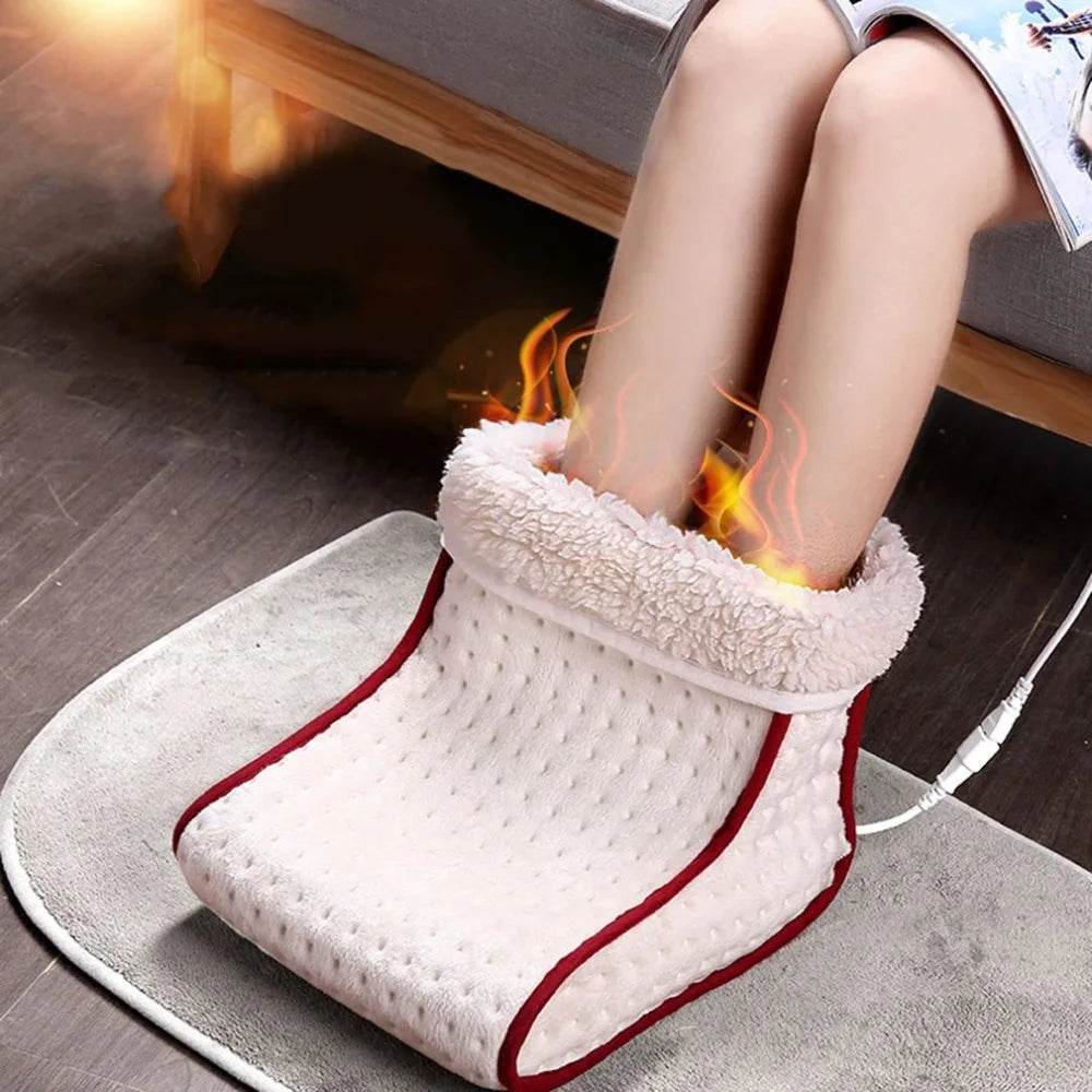 Cosy Heated Electric Warm Foot Warmer Massager Washable Heat 5 Modes Heat Settings Warmer Cushion Thermal Foot Warmer Massage - MarvelouStoree