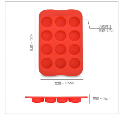 12 Grid Silicone Chocolate Jelly Mold Tray Creative Star/Heart/Round Shaped Ice Cube Cake Mold Jelly Pudding Mold