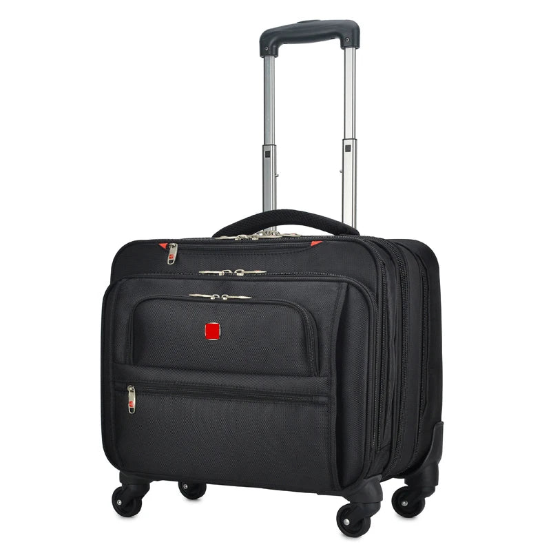 New Business Oxford Rolling Luggage Casters 18 inch Men Multifunction Carry On Wheels Suitcase Trolley Bag vs Travel Bag Trunk