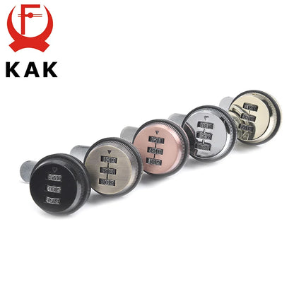 KAK Combination Cabinet Lock Black/Silver Zinc Alloy Password Locks Security Home Automation Cam Lock For Mailbox Cabinet Door