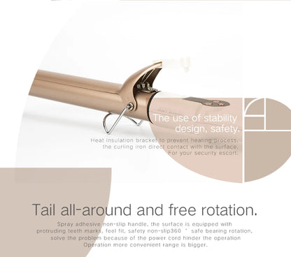 2023 New Real Electric Professional Ceramic Hair Curler Lcd Curling Iron Roller Curls Wand Waver Fashion Styling Tools